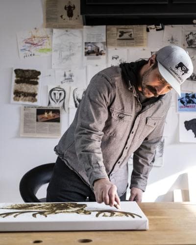 Danny Shervin, gunpowder artist from Jackson Hole, Wyoming